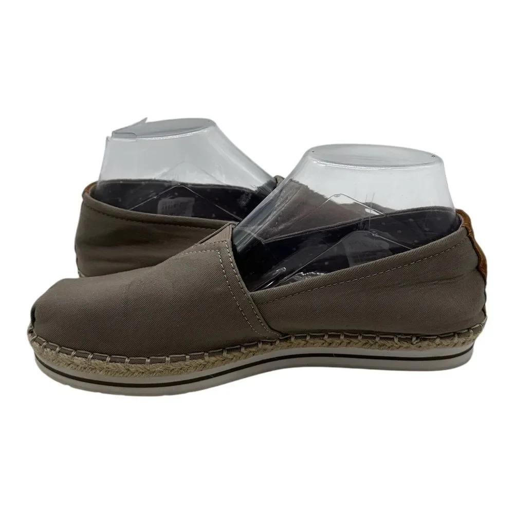 Skechers Bobs Breeze Shoes Womens Size 8.5 Taupe Canvas Slip On 32719 Espadrille